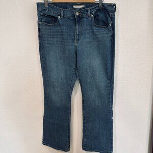 Levis Classic Bootcut Jeans Womens Size 14 Short Blue Stretch Denim W34 x L28.5